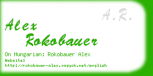 alex rokobauer business card